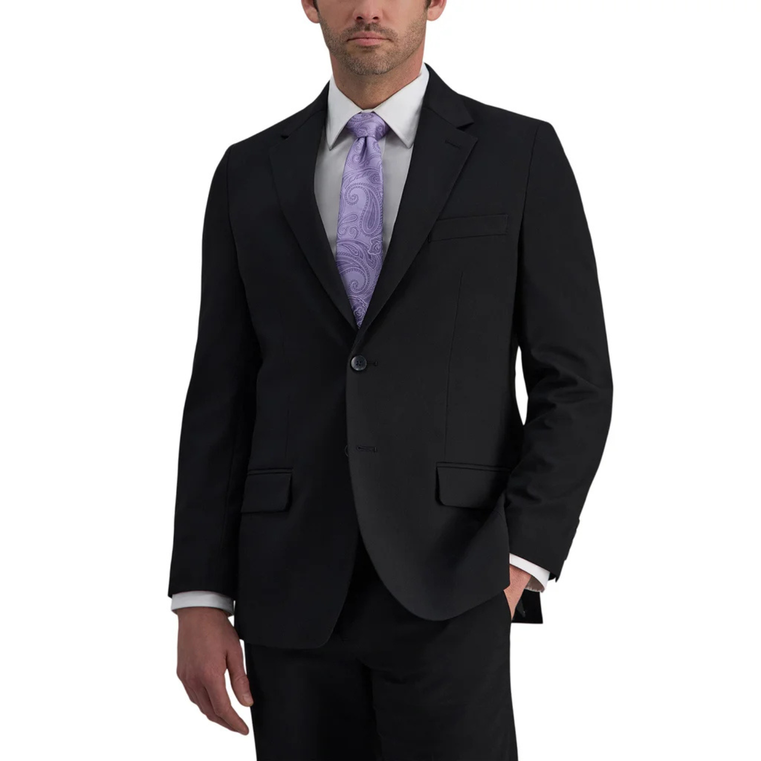 HAGGAR - Veston de Complet pour Homme-Mens-Suit-Jacket-Noir-Black-1772502-1986849