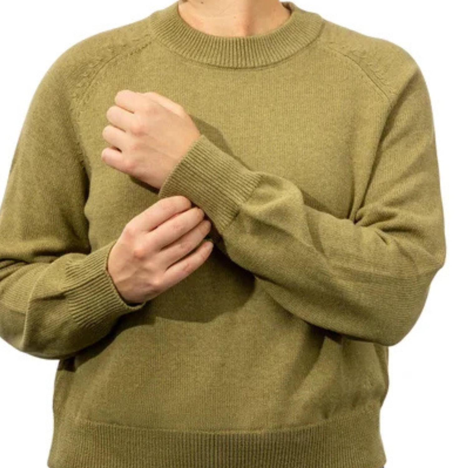 CALVIN KLEIN - Chandail en Tricot pour Femme-Womens-Crewneck-Sweater-Vert-Olive-Kaki-Green-1907976-1938134