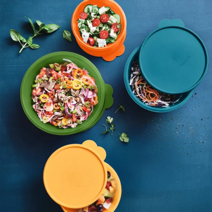 TUPPERWARE - Ensemble de 4 Bols Multi-Usages Wonderlier-Multi-Use-4-Bowl-Set-Vert-Bleu-Jaune-Orange-Green-Blue-Yellow-1995488