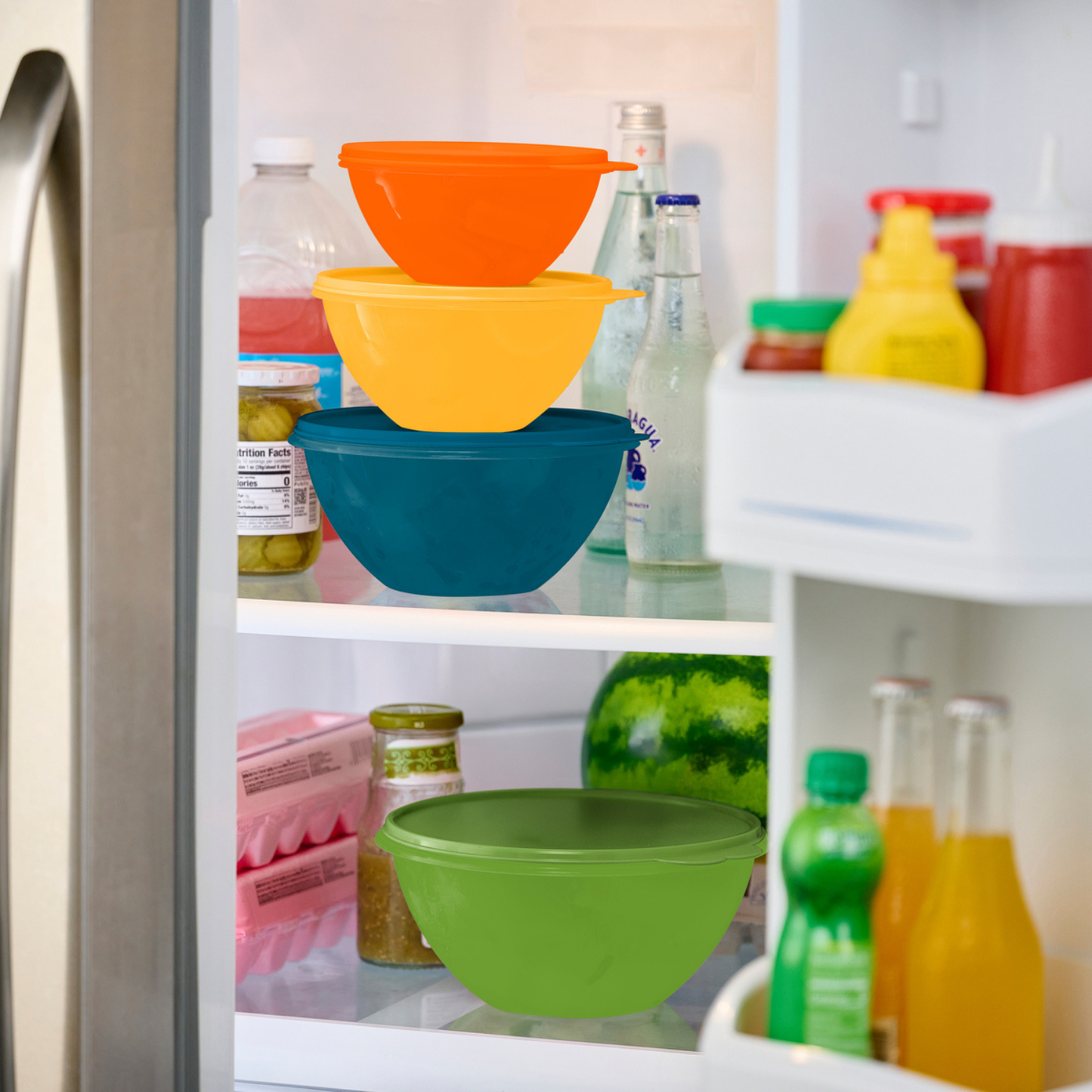 TUPPERWARE - Ensemble de 4 Bols Multi-Usages Wonderlier-Multi-Use-4-Bowl-Set-Vert-Bleu-Jaune-Orange-Green-Blue-Yellow-1995488