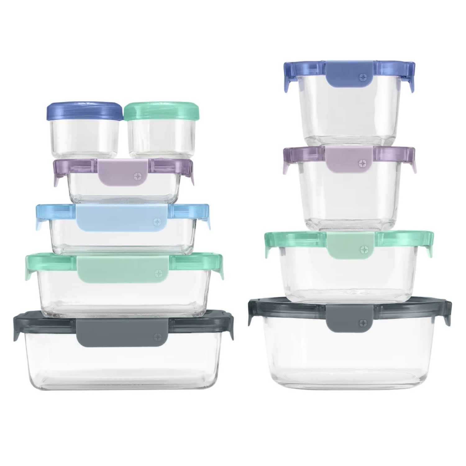 ELLO - Ensemble de 10 Contenants en Verre Color Lock-Glass-Container-set-1969922