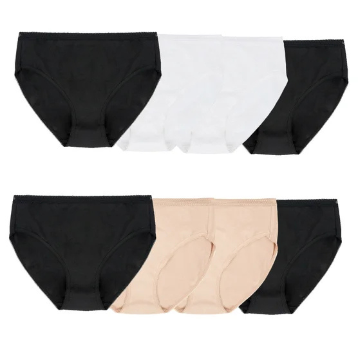 NATORI - Paquet de 8 Culottes Échancrées pour Femme-Womens-8-Pack-Hi-Cut-Brief-Multi-1809904