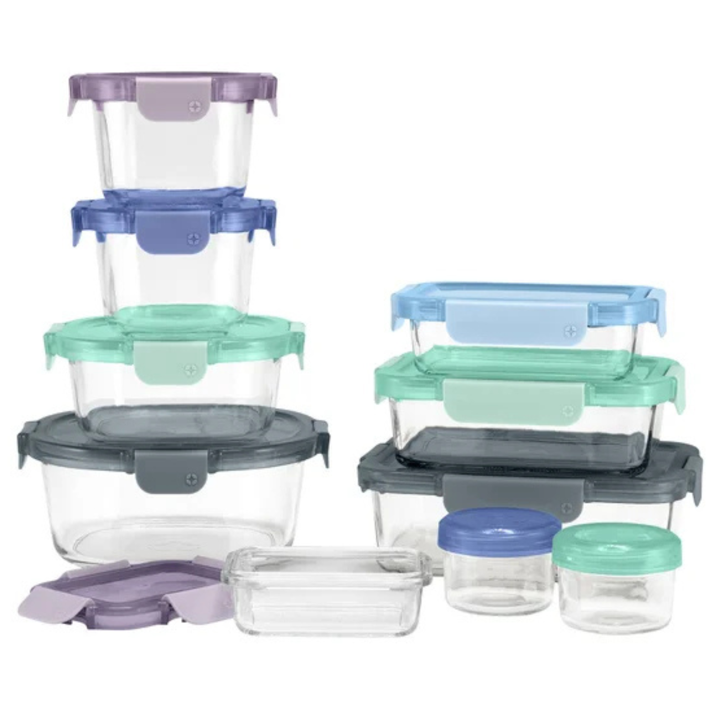 ELLO - Ensemble de 10 Contenants en Verre Color Lock-Glass-Container-set-1969922