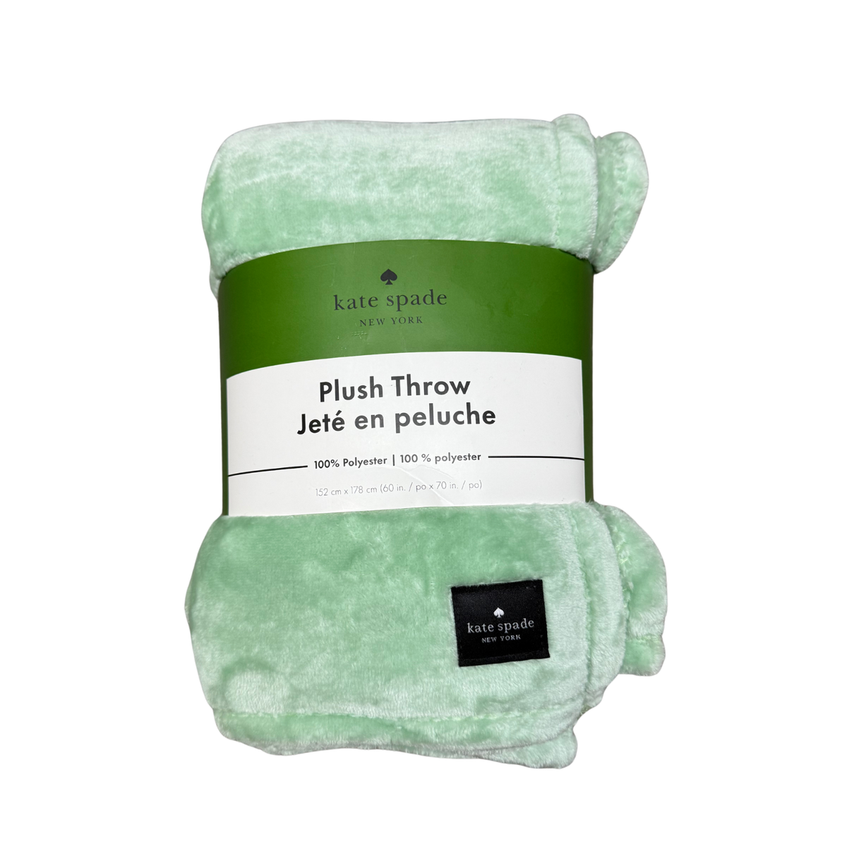 KATE SPADE - Jeté en Peluche Vert | Kate Spade  Green Plush Throw