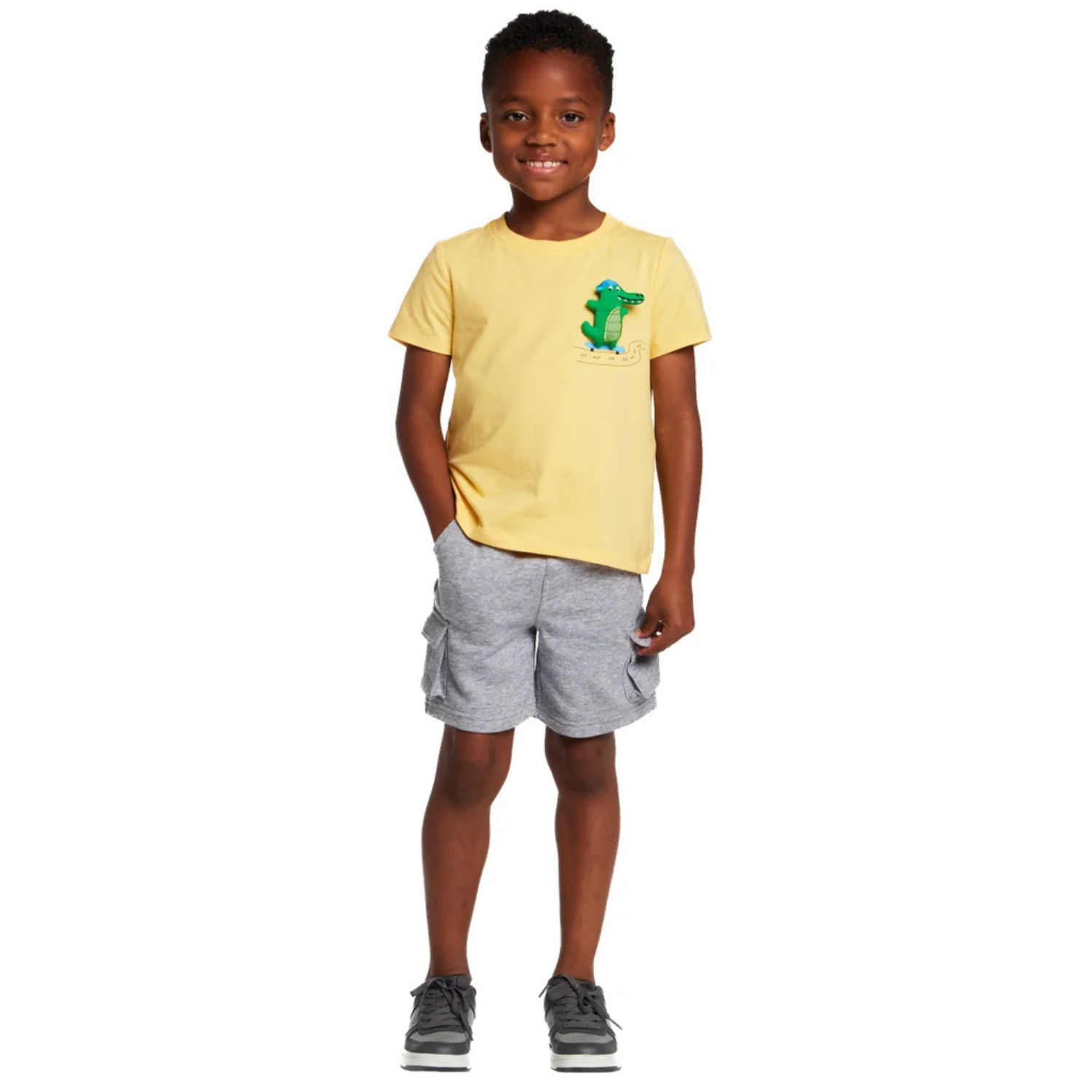 ANDY & EVAN - Ensemble 2 Pièces pour Garçon-Boys-2-piece-set-Jaune-Gris-Crocodile-Yellow-grey-5581414-1991719