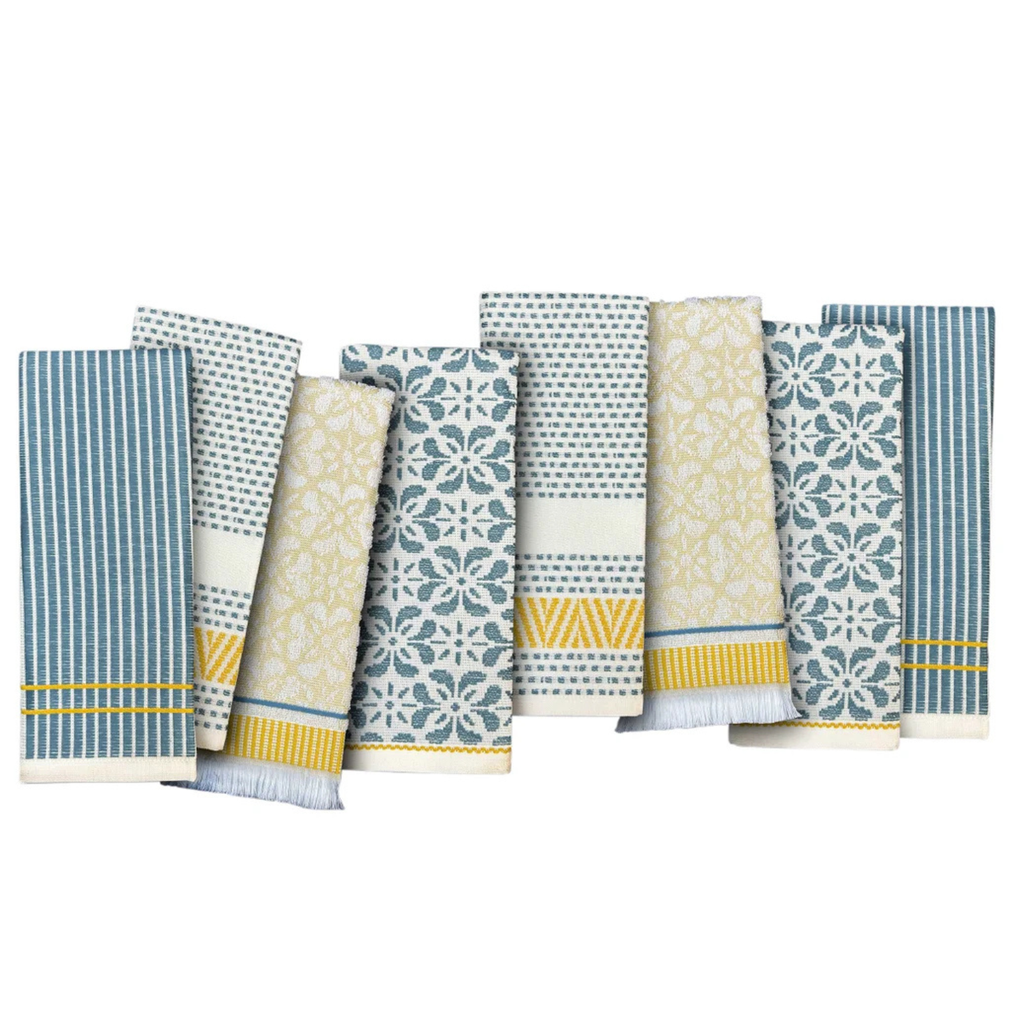 MADE IN PORTUGAL - Paquet de 8 Serviettes de Cuisine-8-Pack-Kitchen-Towels-bleu-jaune-blue-yellow-3400440-1967321