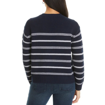 ELLA MOSS - Chandail pour Femme-Womens-Sweater-Marine-Blanc-Ligné-Navy-White-Stripe-1955324-1976260