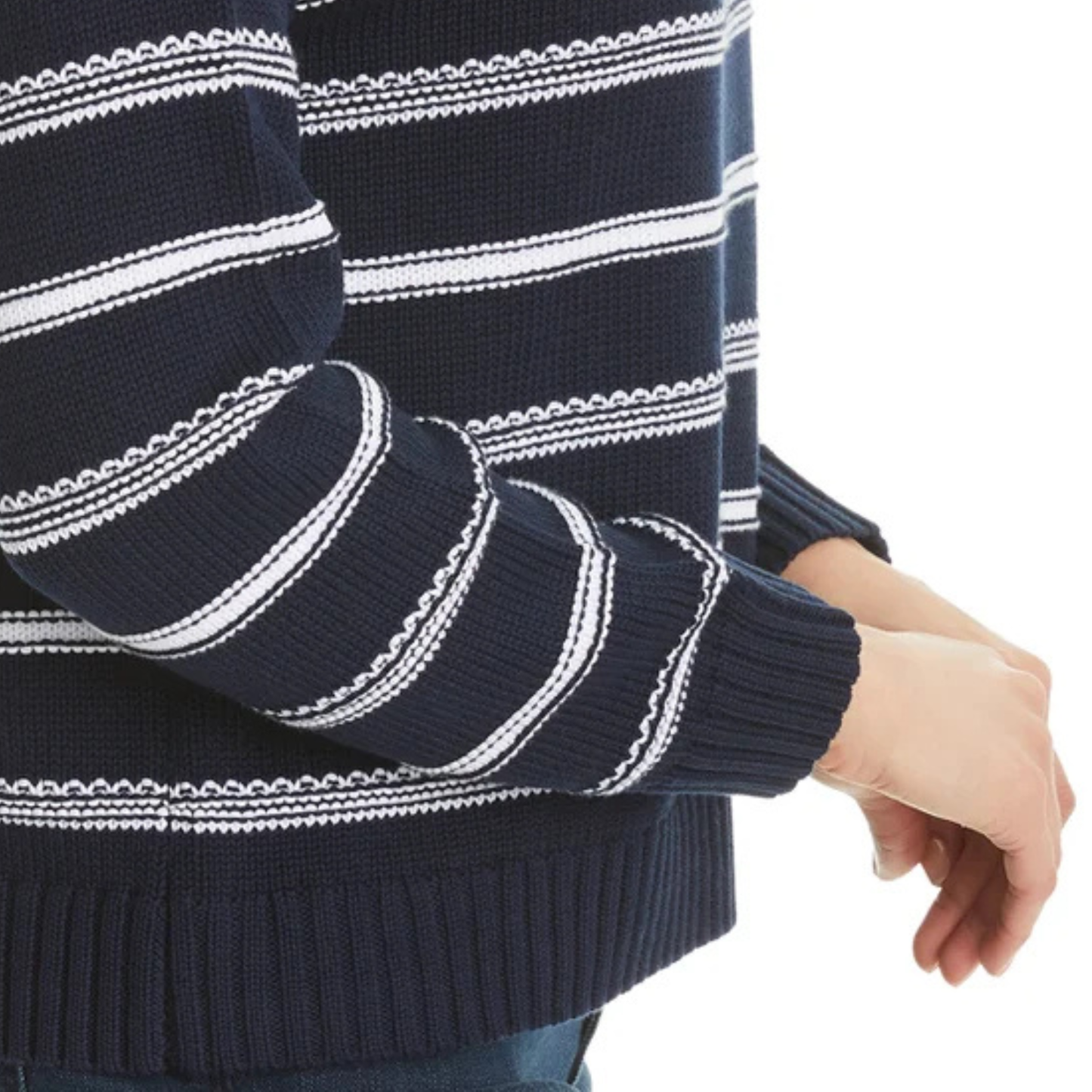 ELLA MOSS - Chandail pour Femme-Womens-Sweater-Marine-Blanc-Ligné-Navy-White-Stripe-1955324-1976260
