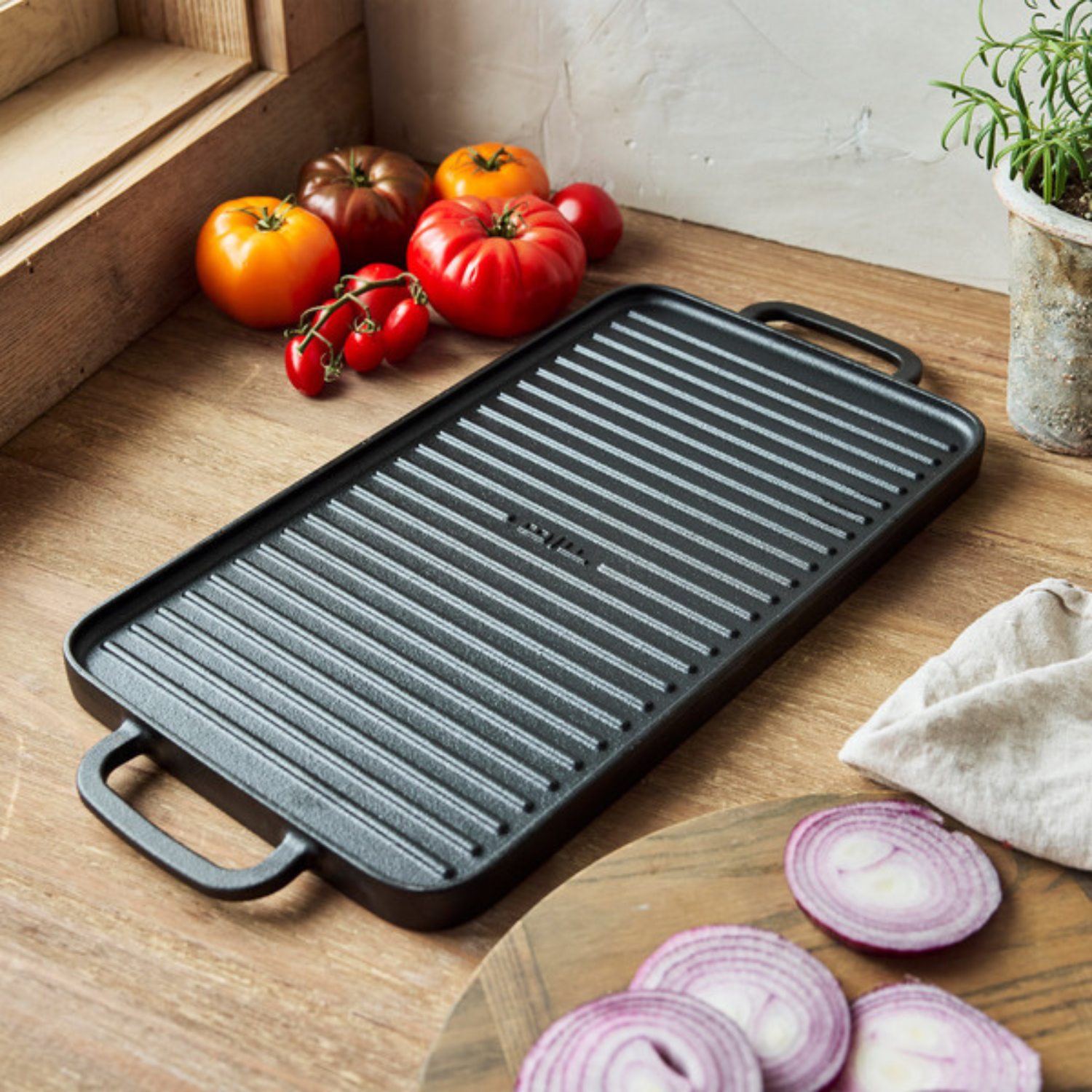 BOBBY FLAY BY GREENPAN - Plaque Gril Réversible en Fonte-Reversible-Cast-iron-grill-griddle-1995033
