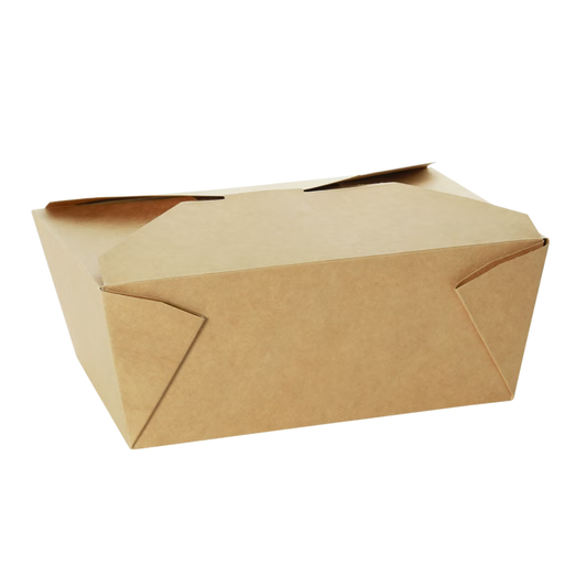 CAFÉ EXPRESS - Paquet de 50 Boites alimentaires en papier kraft grandeur 8 - 50-Pack Size 8 Kraft Paper Food Boxes