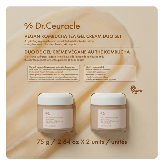 DR. CEURACLE - Duo de Gel-Crème Végane au Thé Kombucha-Vegan-Kombucha-Tea-Gel-Cream-Duo-Set-1993064