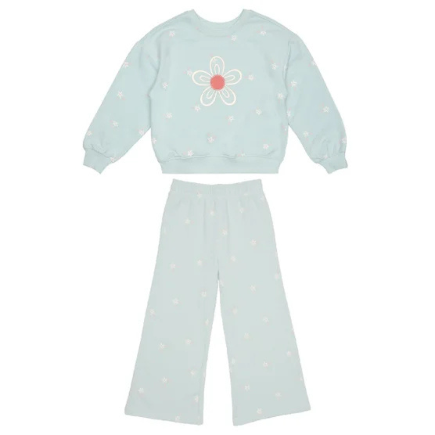PEKKLE - Ensemble 2 Pièces pour Fille-Girls-2-piece-jogger-set-Vert-Marguerite-Green-daisy-1168899-1981679
