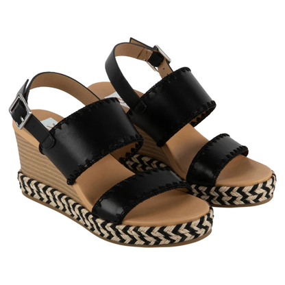 DV BY DOLCE VITA -  Sandales Talon Compensé pour Femme-Womens-Wedge-Sandal-Noir-Beige-Black-1108218-1104497