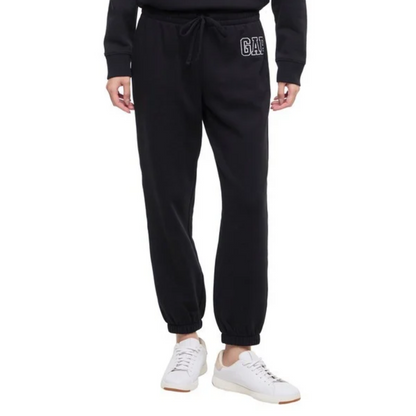 Pantalon de jogging GAP noir avec taille ajustable et logo brodé | Black GAP joggers with adjustable waist and embroidered logo