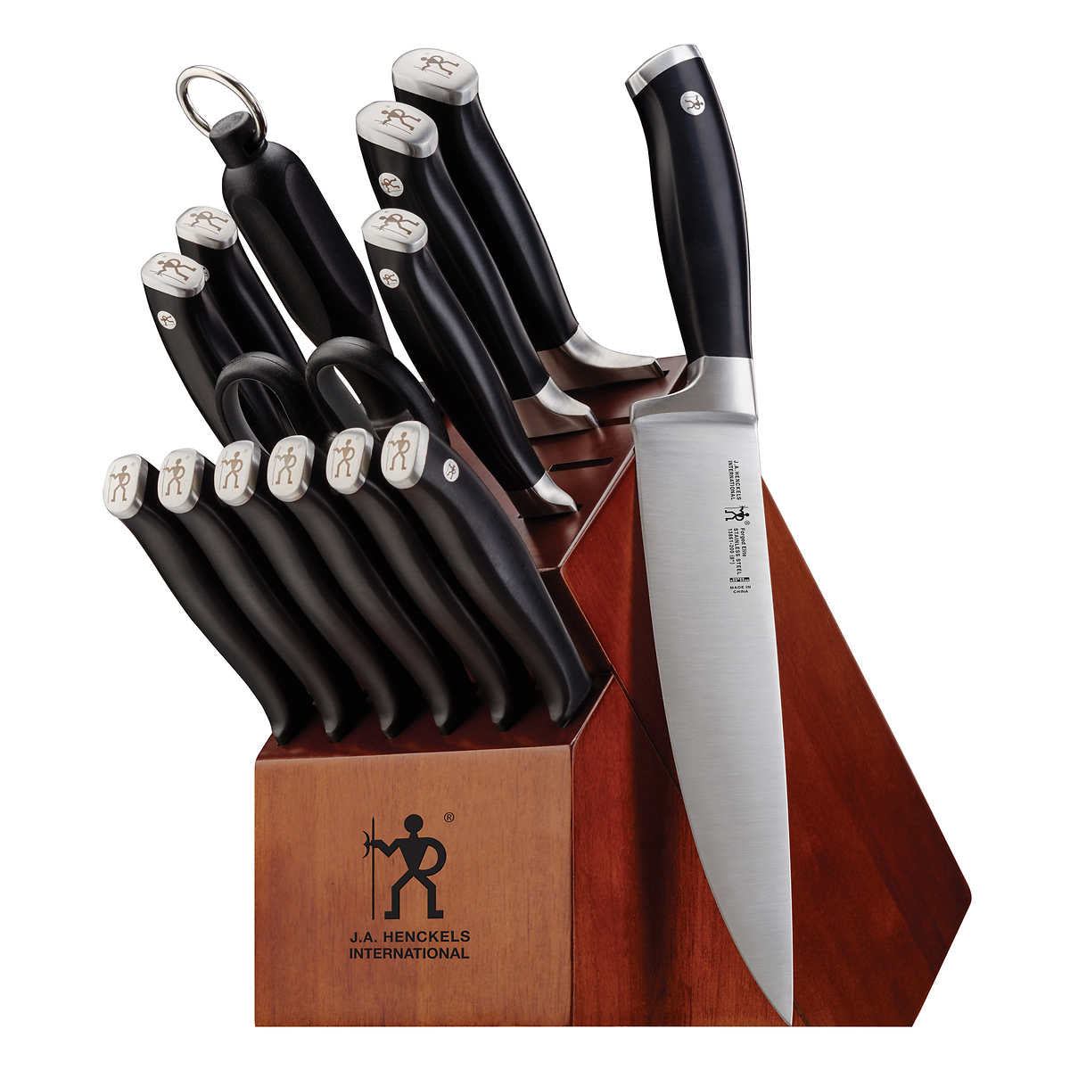 HENCKELS Solution 17553-000 Knife Block Set, 15-Piece, Black HENCKELS Solution 17553-000 Knife Block Set, 15-Piece, Black