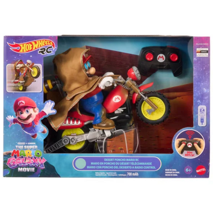 HOT WHEELS – Véhicule télécommandé Mario en poncho du désert | HOT WHEELS – Remote-controlled Desert Poncho Mario vehicle