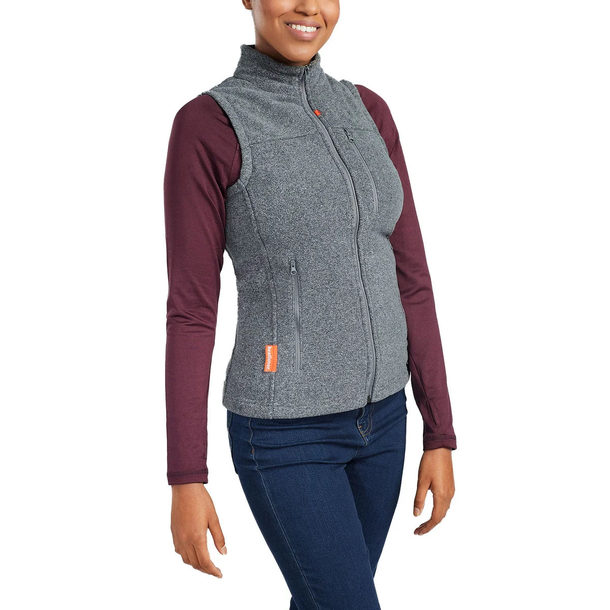 HEATLOVER-VESTE-CHAUFFANTE-EN-LAINE-POLAIRE-POUR-FEMME-WOMEN'S-POLAR-FLEECE-HEATED-VEST-COSTCO-1690169-GRIS-GREY