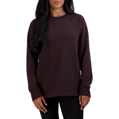 KIRKLAND-SIGNATURE-CHANDAIL-EN-MOLLETON-DOUILLET-POUR-FEMME-WOMEN'S-COZY-FLEECE-CREWNECK-PURPLE-VIOLET-COSTCO-7992201