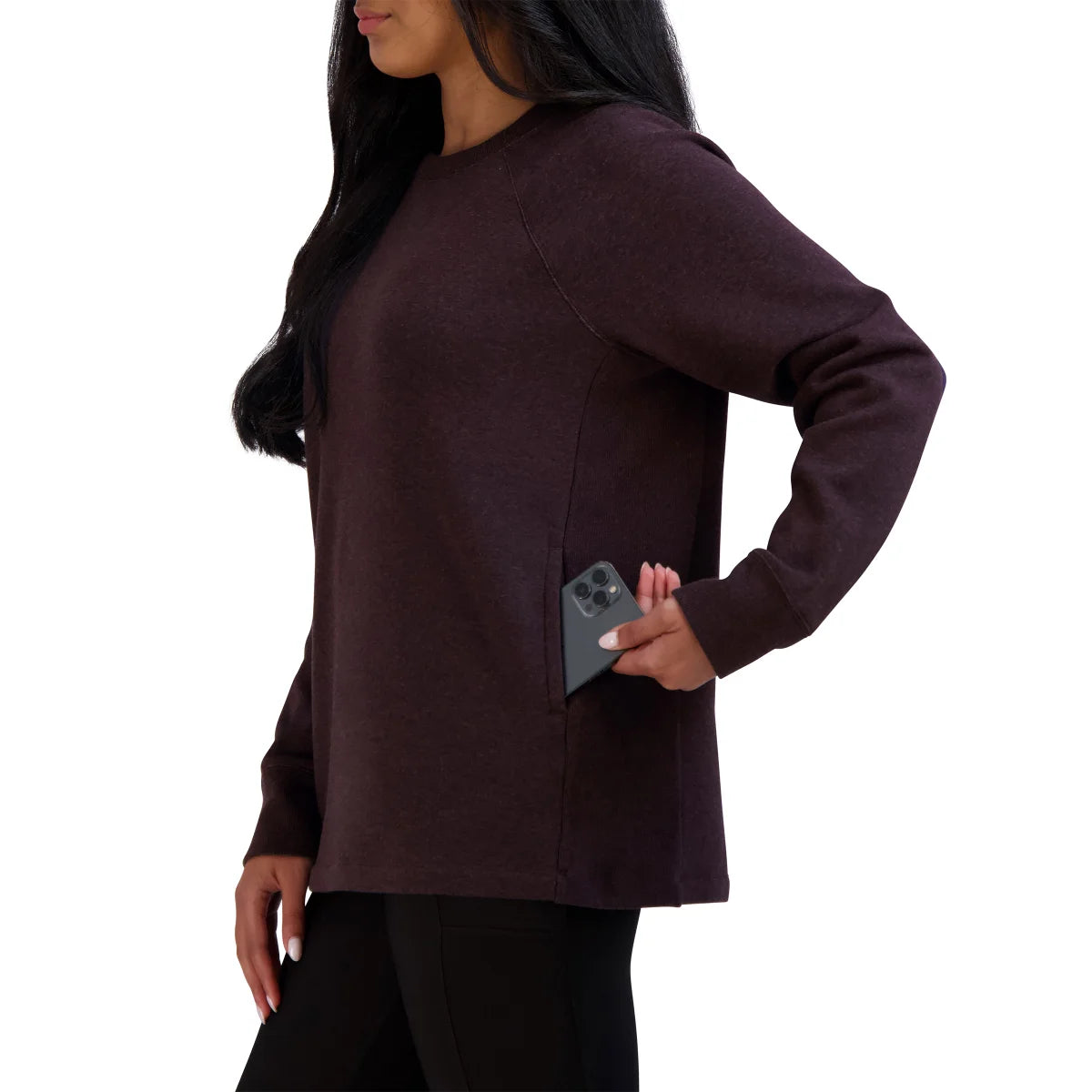 KIRKLAND-SIGNATURE-CHANDAIL-EN-MOLLETON-DOUILLET-POUR-FEMME-WOMEN'S-COZY-FLEECE-CREWNECK-PURPLE-VIOLET-COSTCO-7992201-3