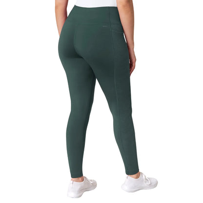 MONDETTA - Legging Taille Haute à Empiècement en Jacquard pour Femme-high-rise-panel-legging-women's-costco-1819010-green-vert-2