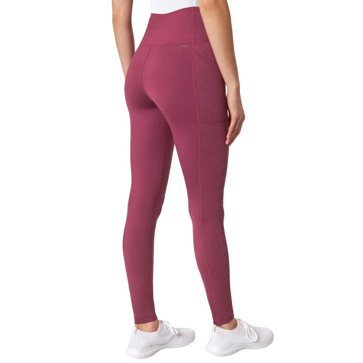 MONDETTA - Legging Taille Haute à Empiècement en Jacquard pour Femme-high-rise-panel-legging-women's-costco-1819010-pink-rose-2