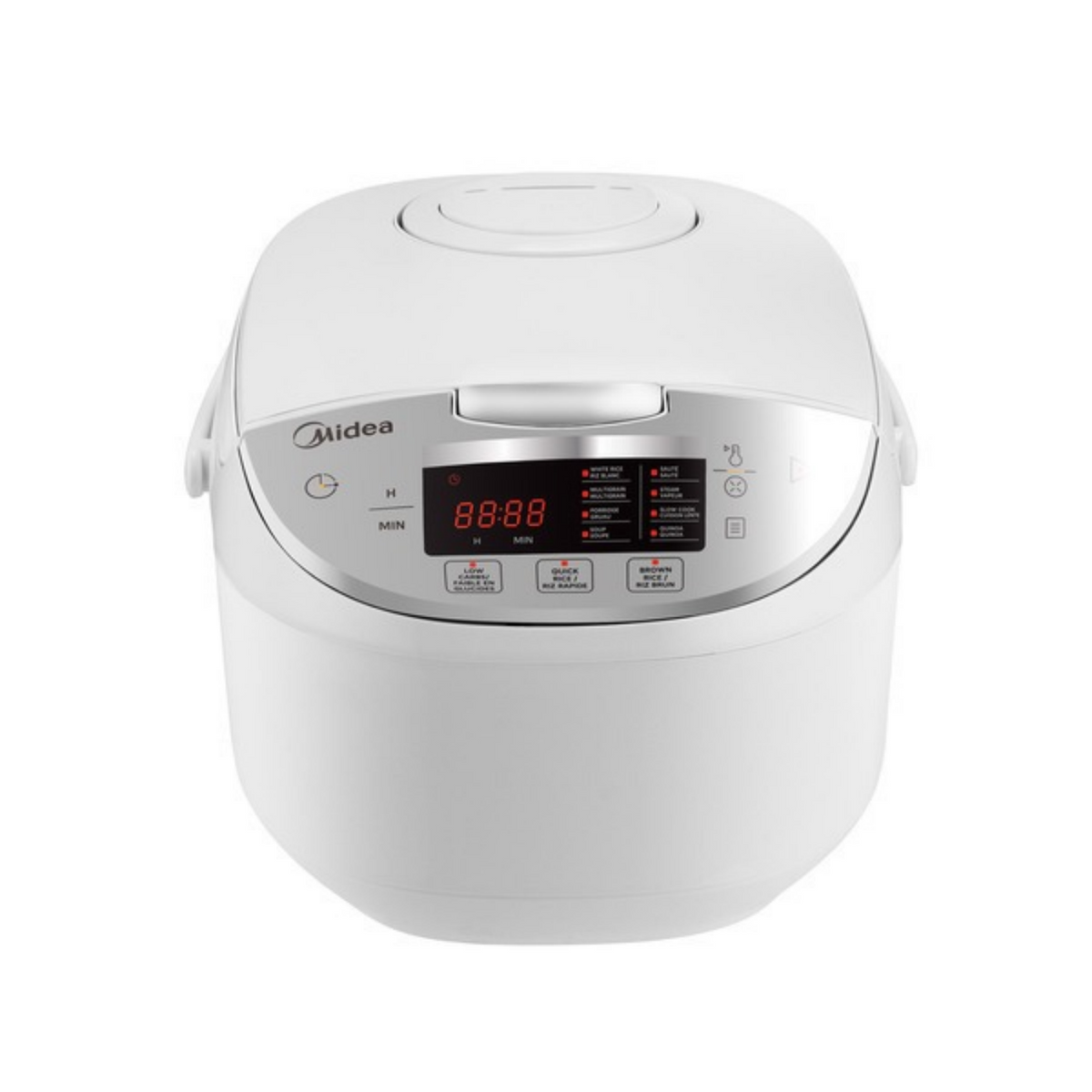 MIDEA – Cuiseur à riz de 6 tasses avec fonction faible teneur en sucre | MIDEA – 6-cup rice cooker with low-sugar cooking function