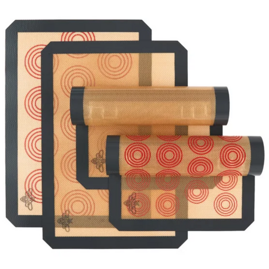 MIU – Ensemble de 4 tapis de cuisson en silicone antiadhésif et réutilisable / MIU – Set of 4 non-stick reusable silicone baking mats