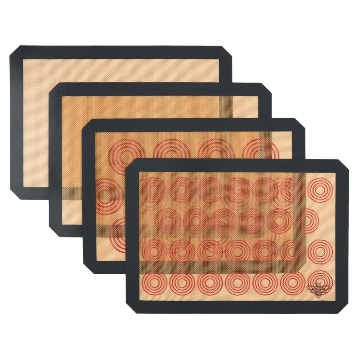 MIU – Ensemble de 4 tapis de cuisson en silicone antiadhésif et réutilisable / MIU – Set of 4 non-stick reusable silicone baking mats