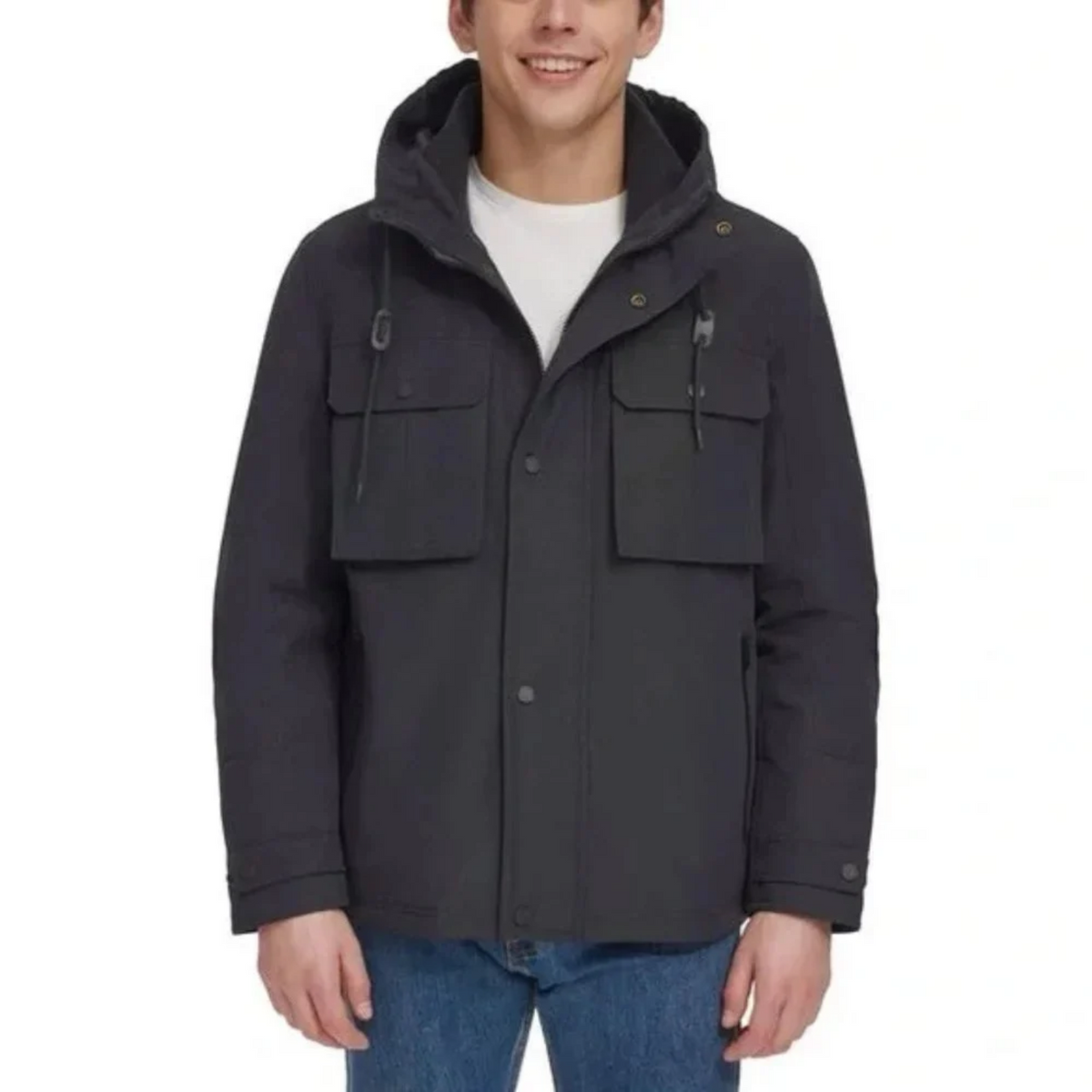 ANDREW MARC NEW YORK – Manteau à 4 poches avec capuchon pour homme | ANDREW MARC NEW YORK – Men's 4-pocket hooded coat