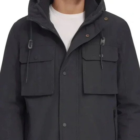 ANDREW MARC NEW YORK – Manteau à 4 poches avec capuchon pour homme | ANDREW MARC NEW YORK – Men's 4-pocket hooded coat