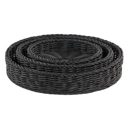 NEATFREAK - Ensemble de 3 Plateaux Tissés à la Main-HANDWOVEN-TRAY-SET-COSTCO-1878105-NOIR-BLACK-PACK-2