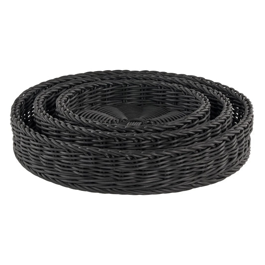 NEATFREAK - Ensemble de 3 Plateaux Tissés à la Main-HANDWOVEN-TRAY-SET-COSTCO-1878105-NOIR-BLACK-PACK-2