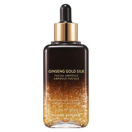 NATURE REPUBLIC – Ampoule visage au ginseng, à l’or et à la soie 100 mL / NATURE REPUBLIC – Ginseng, Gold & Silk Facial Ampoule 100 mL