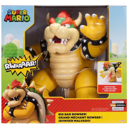 Figurine Nintendo Super Mario Bowser interactive 33 cm avec sons et lumières / Nintendo Super Mario Bowser 13-inch interactive figure with lights and sounds