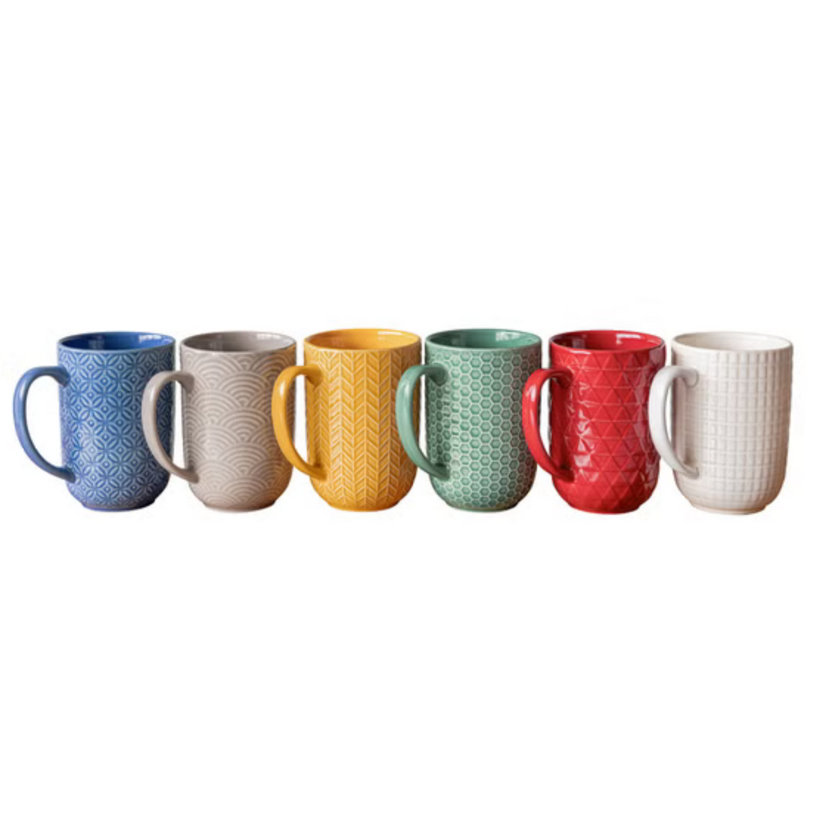 OVER&BACK – Ensemble de 6 tasses en grès de 488 mL | Set of 6 stoneware mugs, 488 mL each