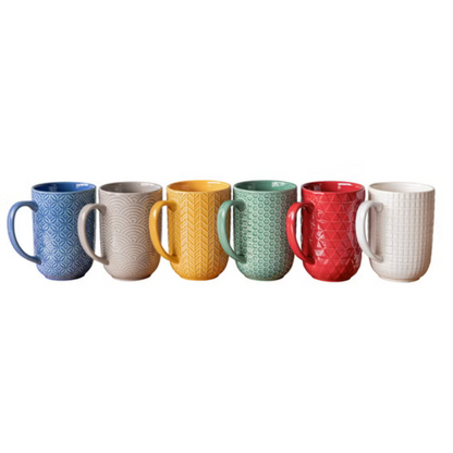 OVER&BACK – Ensemble de 6 tasses en grès de 488 mL | Set of 6 stoneware mugs, 488 mL each