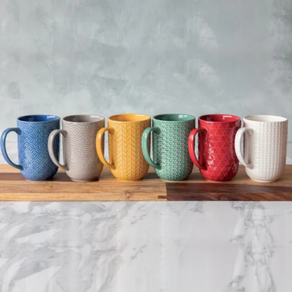 OVER&BACK – Ensemble de 6 tasses en grès de 488 mL | Set of 6 stoneware mugs, 488 mL each