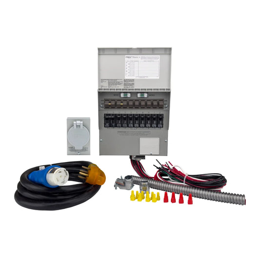 RELIANCE - Ensemble Complet Interrupteur de Transfert et Compteurs Intérieurs à 10 Circuits *Boite Ouverte*-Reliance Controls 10-Circuit 50A Generator Transfer Switch Complete Kit-bundle-costco-1753394-510ck1014