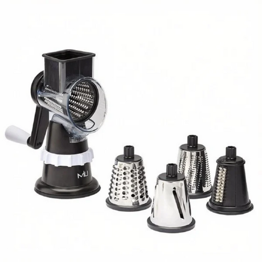 MIU – Râpe rotative avec 5 tambours interchangeables | Rotary food grater with 5 interchangeable drums