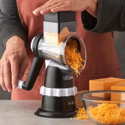 MIU – Râpe rotative avec 5 tambours interchangeables | Rotary food grater with 5 interchangeable drums