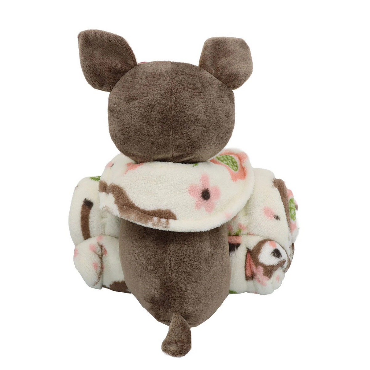 S&CO Copains câlins – Ensemble de jeté imprimé et peluche biche | Printed throw blanket and doe plush toy