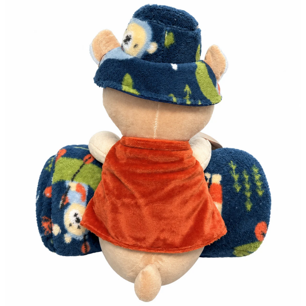 S&CO Copains câlins – Ensemble de jeté imprimé et peluche ourson | Printed throw blanket and bear cub plush toy