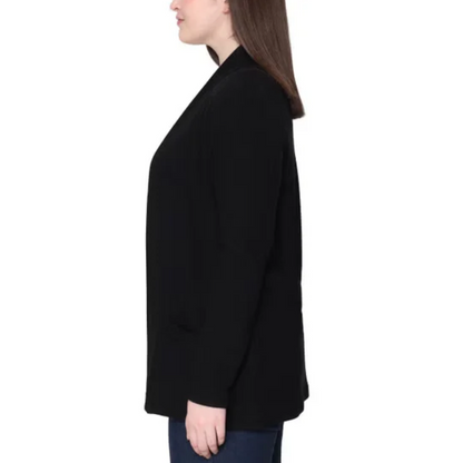 TAHARI – Cardigan ouvert à manches longues pour femme en tricot doux avec poches | TAHARI – Women's soft knit open-front cardigan with pockets