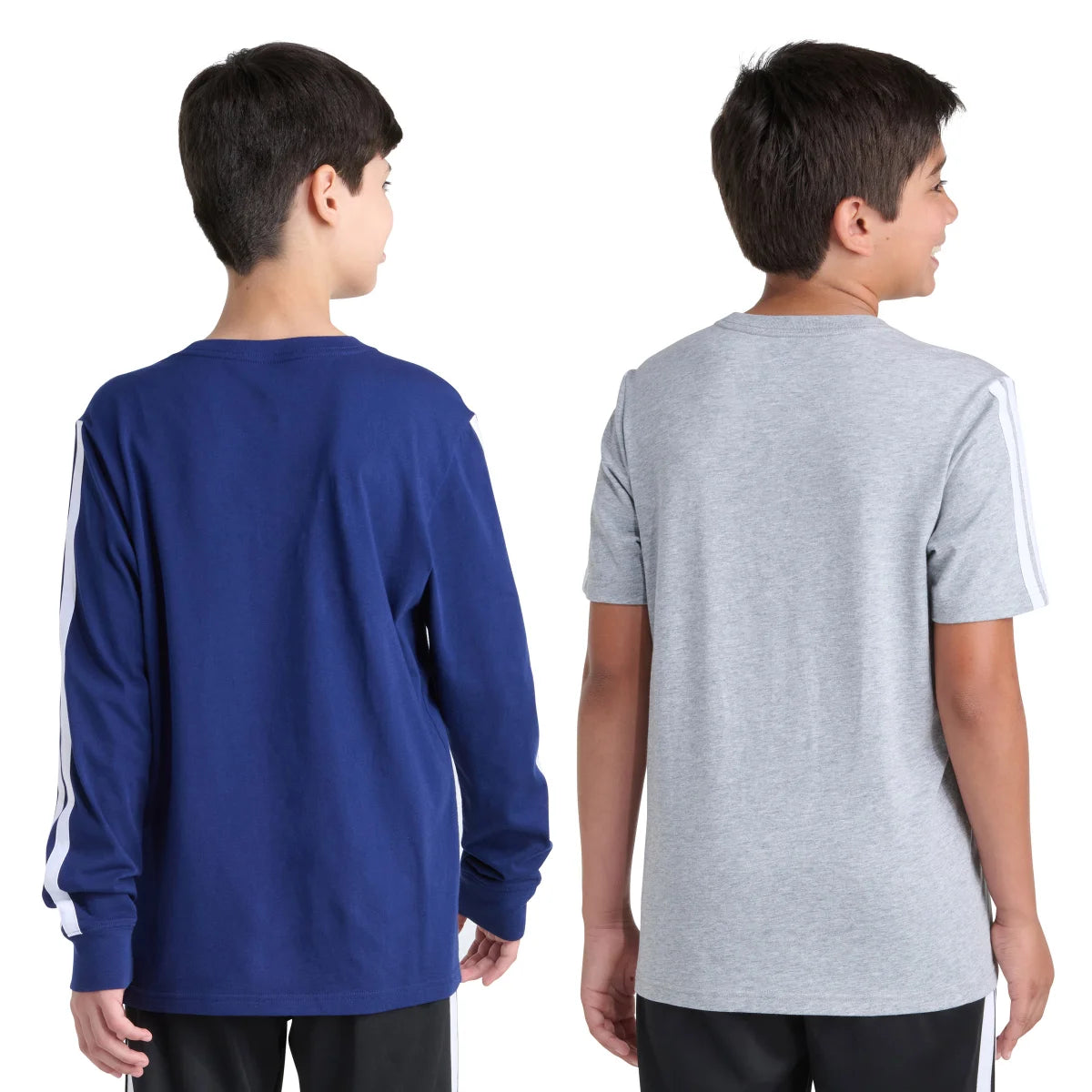 ADIDAS - Ensemble de 2 Chandails pour Garçon-Boys-2-T-Shirt-Set-Bleu-Gris-Blue-Grey-2269000-1915775