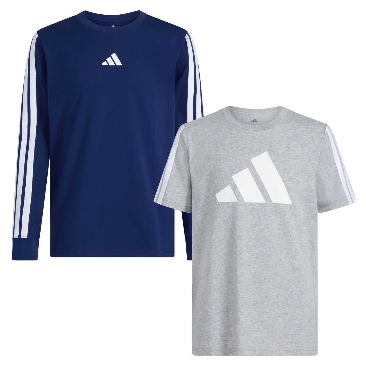 ADIDAS - Ensemble de 2 Chandails pour Garçon-Boys-2-T-Shirt-Set-Bleu-Gris-Blue-Grey-2269000-1915775