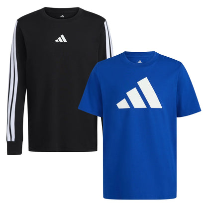 ADIDAS - Ensemble de 2 Chandails pour Garçon-Boys-2-T-Shirt-Set-Noir-Bleu-Black-Blue-2269000-1915771