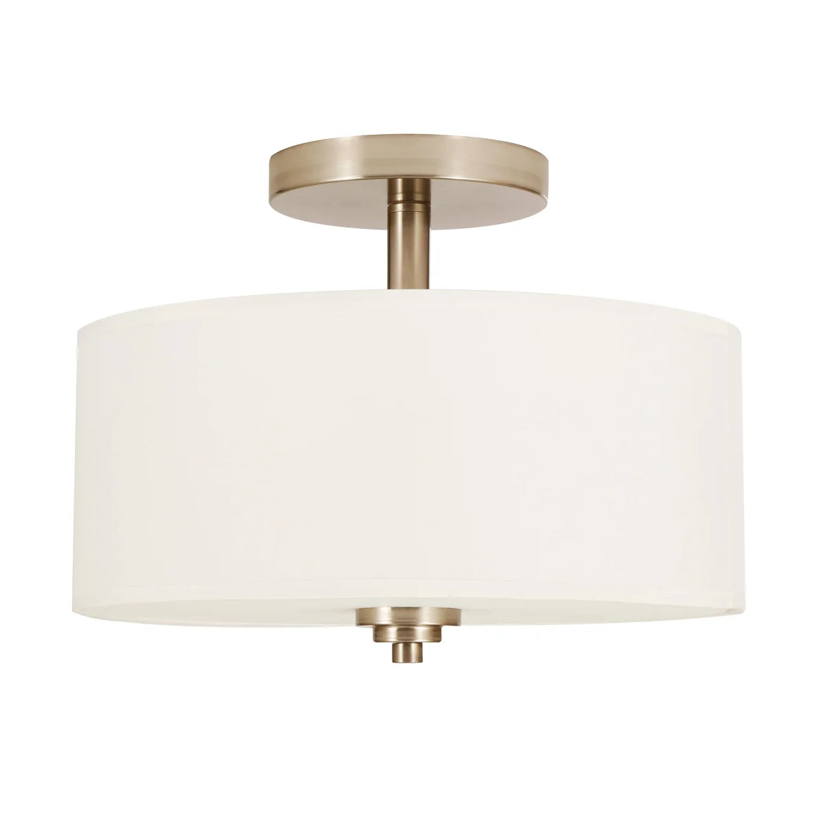 LUMINUS LED - Plafonnier Semi-Encastré avec Abat-Jour en Lin Alice-semi-flush-with-linen-shade-costco-1789296-2
