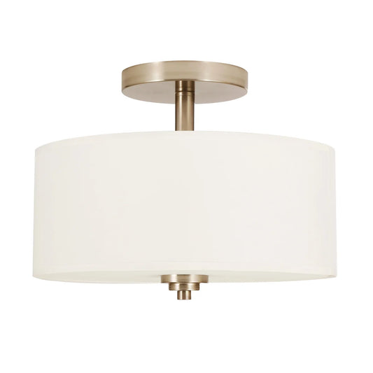 LUMINUS LED - Plafonnier Semi-Encastré avec Abat-Jour en Lin Alice-semi-flush-with-linen-shade-costco-1789296-2