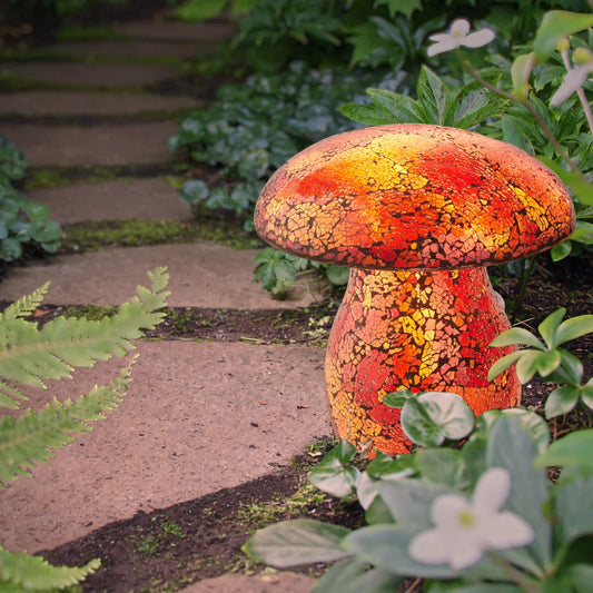 AURORA LIGHTING - Lampe Champignon en Mosaïque Solaire-Solar-Mosaic-Mushroom-Light-Rouge-Red-1938047-2938047