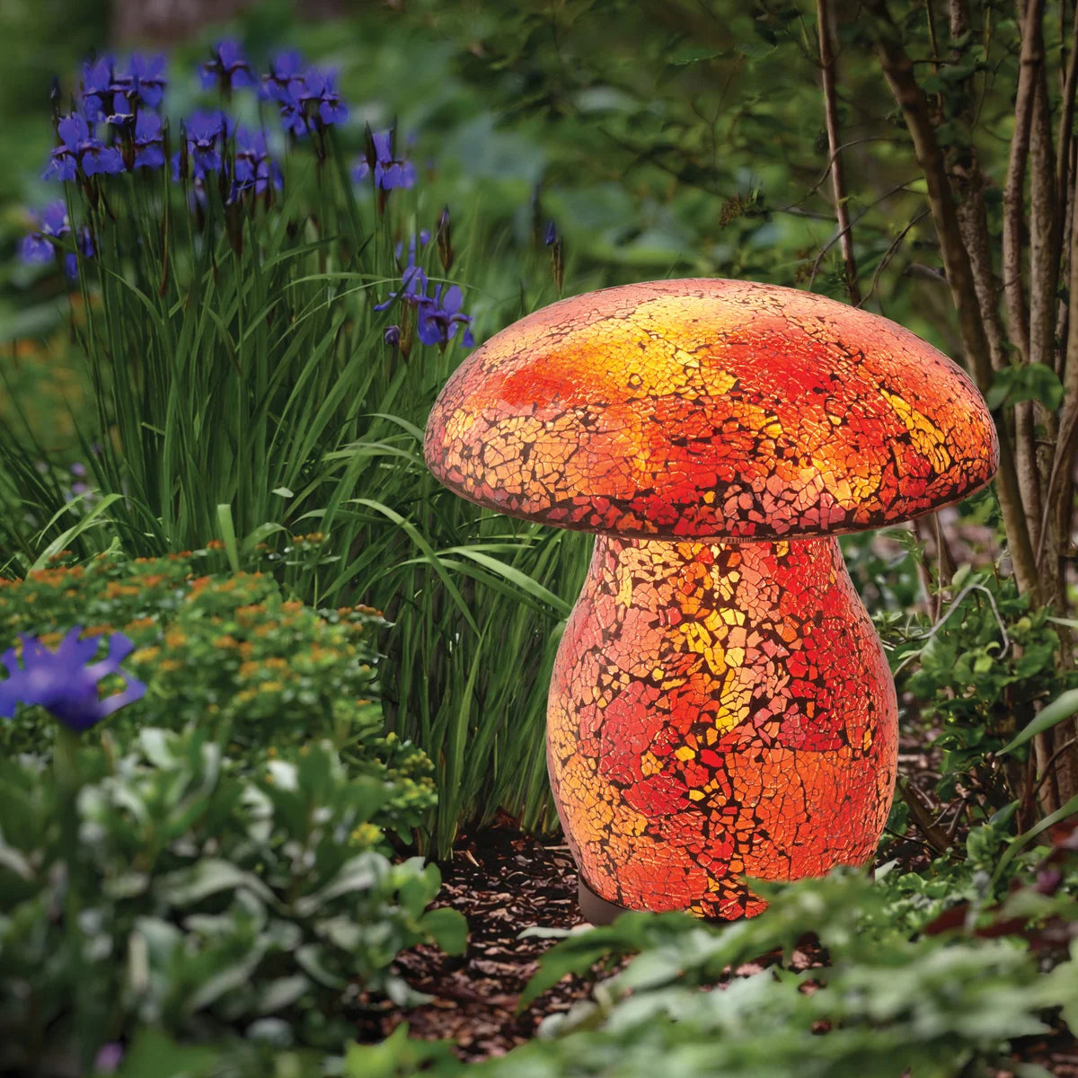AURORA LIGHTING - Lampe Champignon en Mosaïque Solaire-Solar-Mosaic-Mushroom-Light-Rouge-Red-1938047-2938047